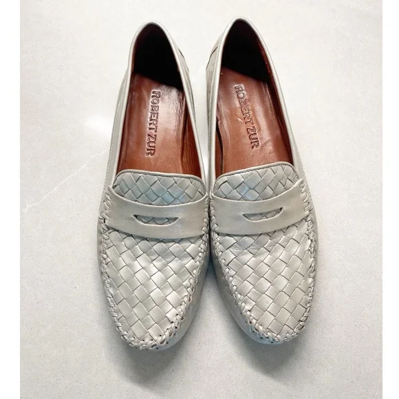 ROBERT ZUR  PETRA TRUE GLOVE LEATHER WOVEN DRIVING LOAFER - Picture 5 of 16